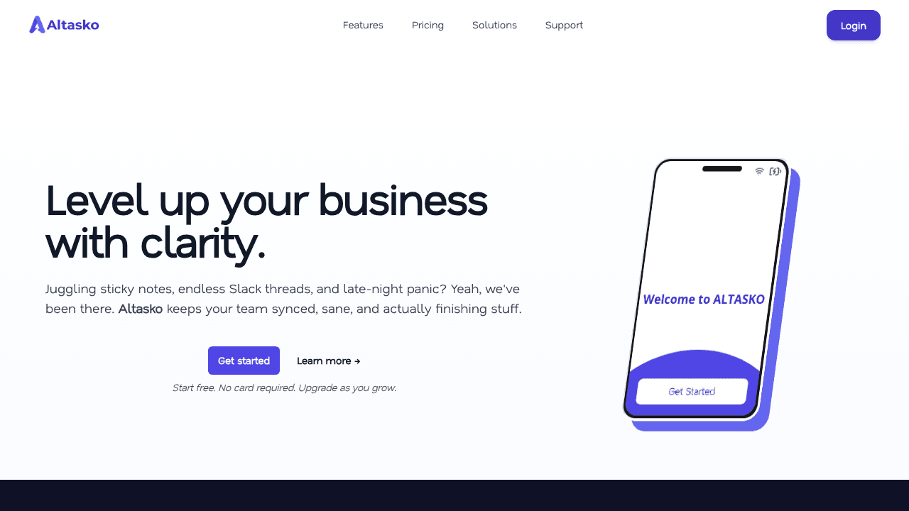 Altasko website screenshot