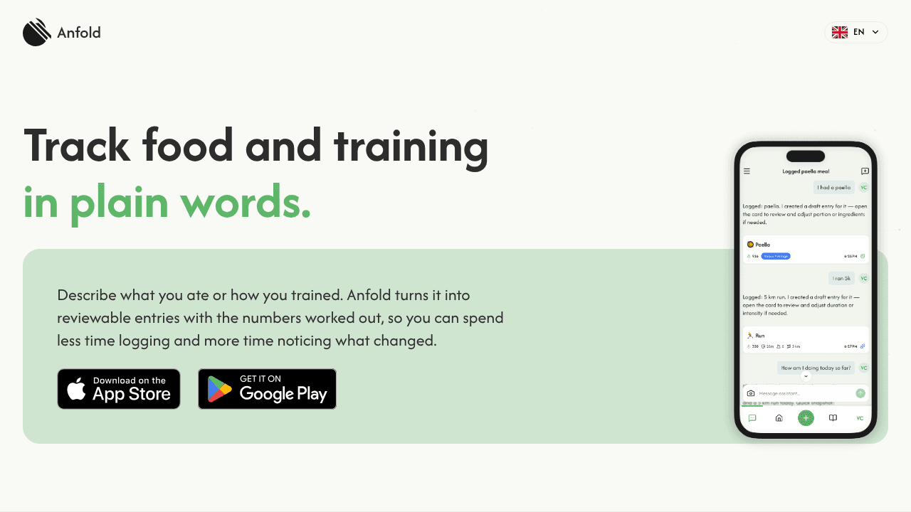 Anfold website screenshot
