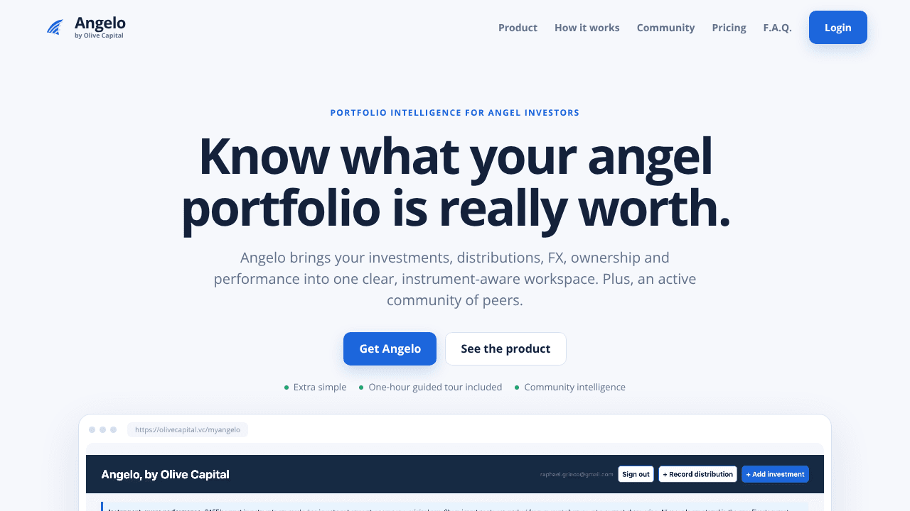 Angelo website screenshot