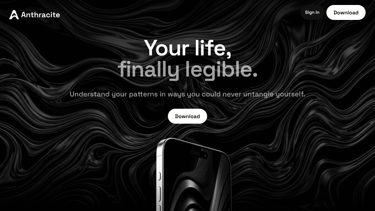 Anthracite website screenshot