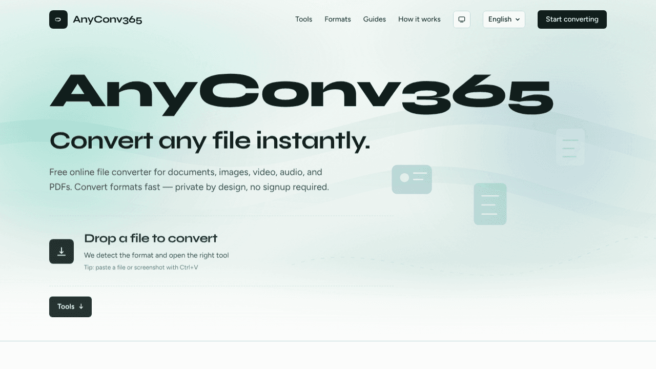 AnyConv365 website screenshot