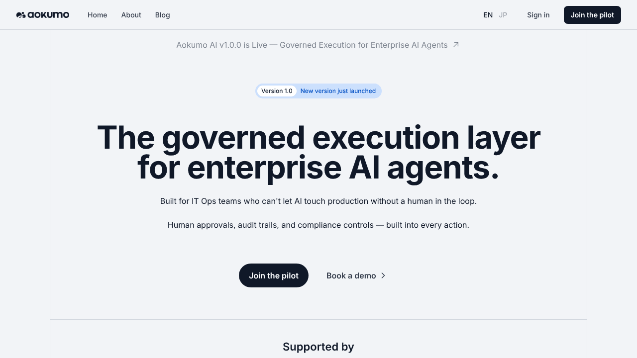 Aokumo AI website screenshot