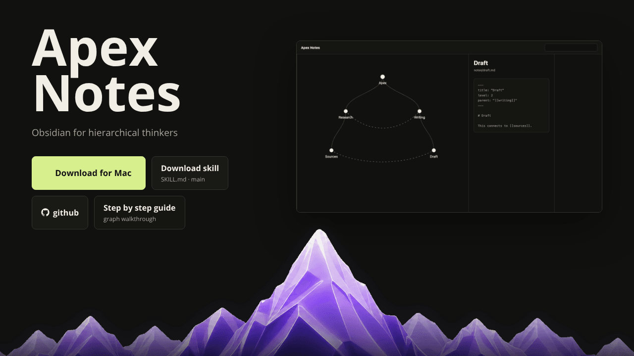 Apex Notes website screenshot