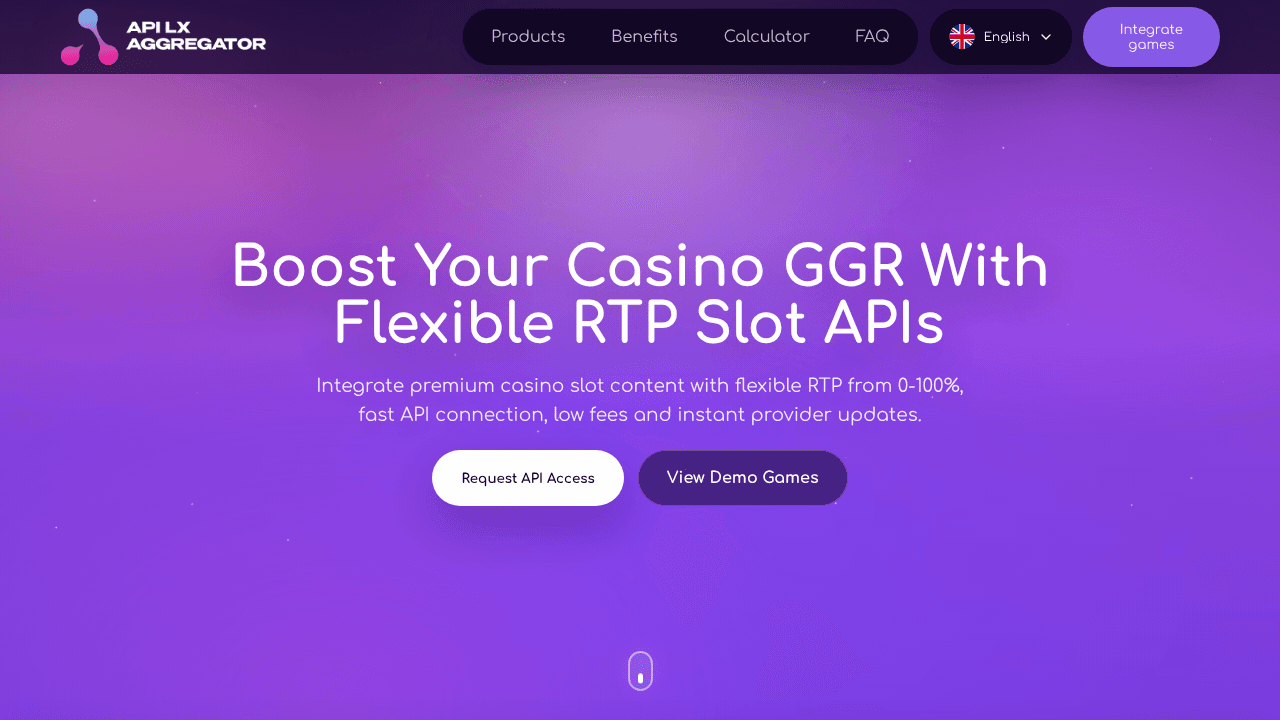 API LX website screenshot