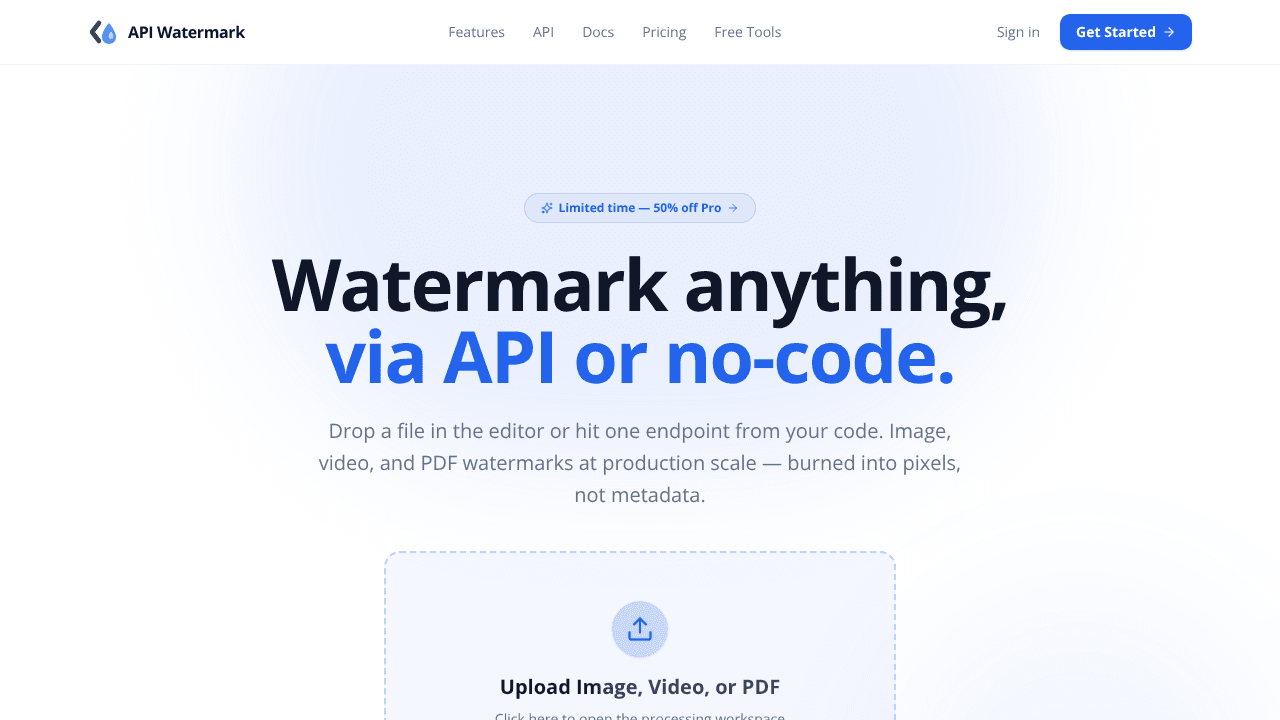 APIWatermark website screenshot