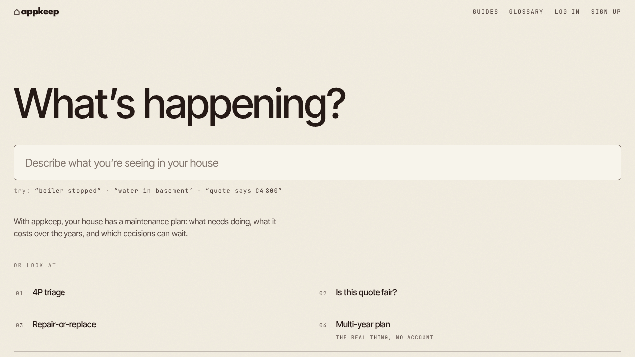 appkeep website screenshot