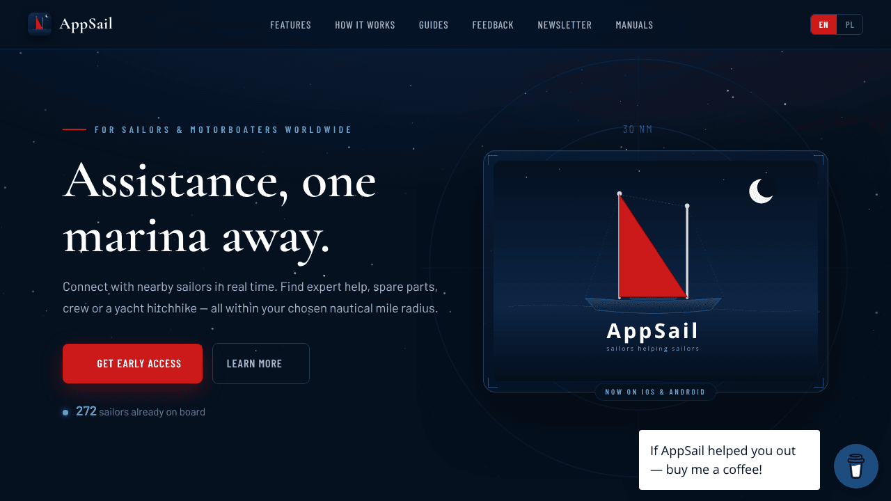 AppSail website screenshot