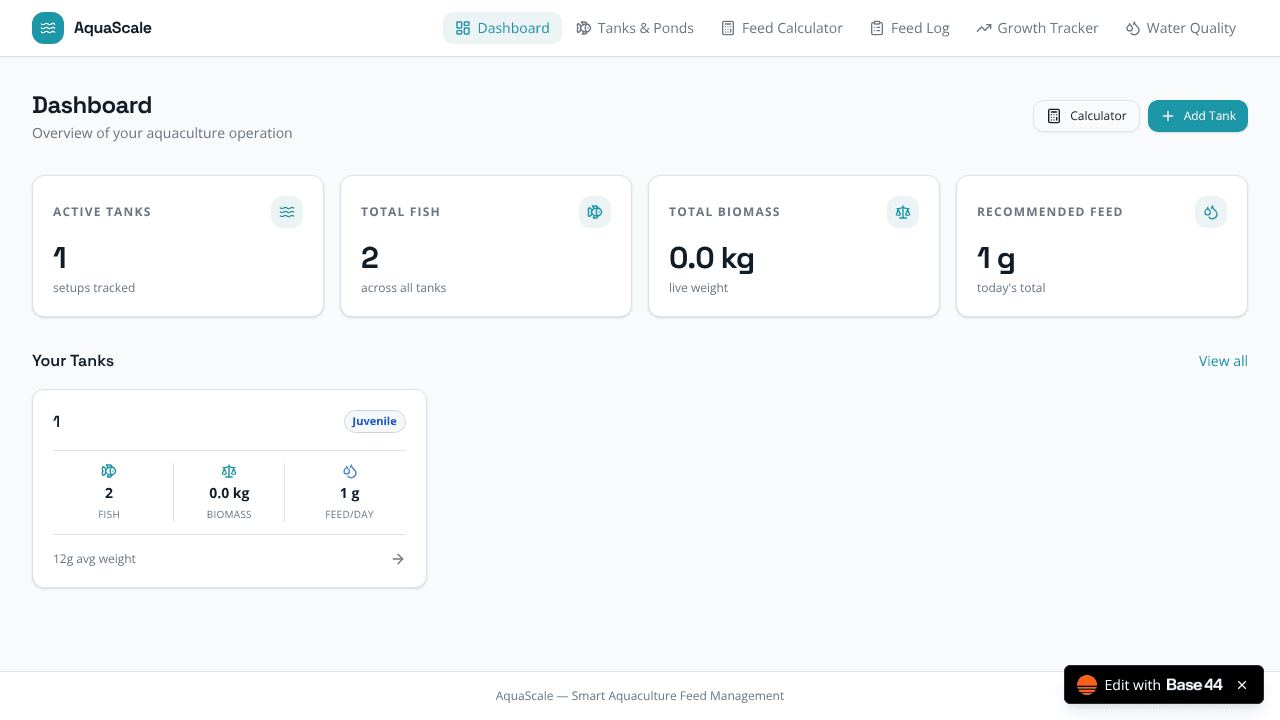 AquaScale website screenshot