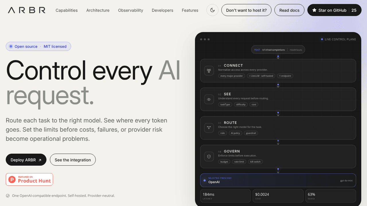 ARBR website screenshot