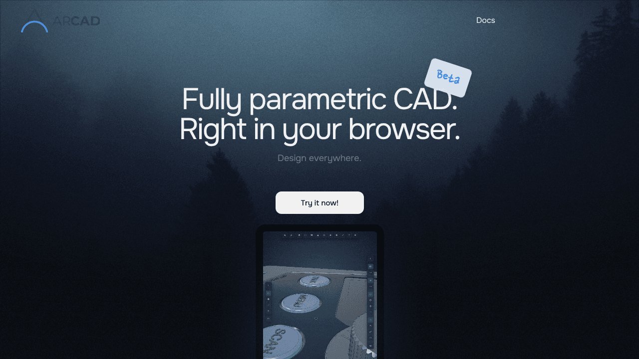 Arcad website screenshot
