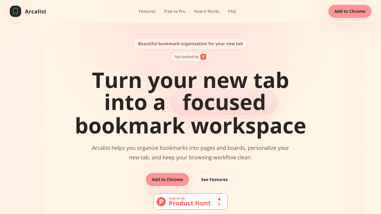 Arcalist website screenshot