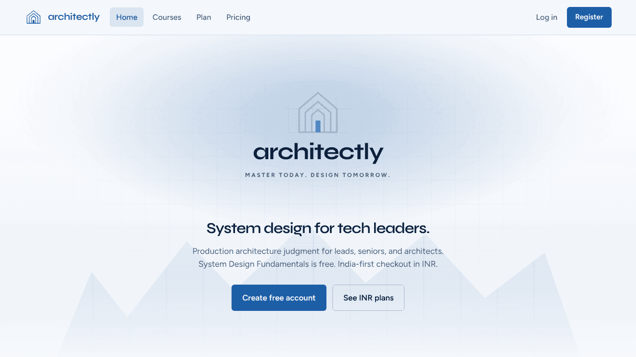 Architectly website screenshot