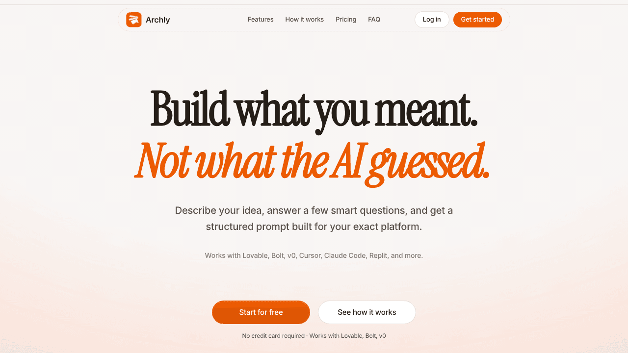 Archly website screenshot
