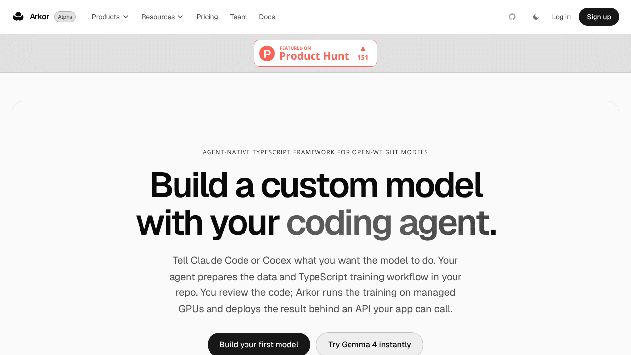 Arkor website screenshot