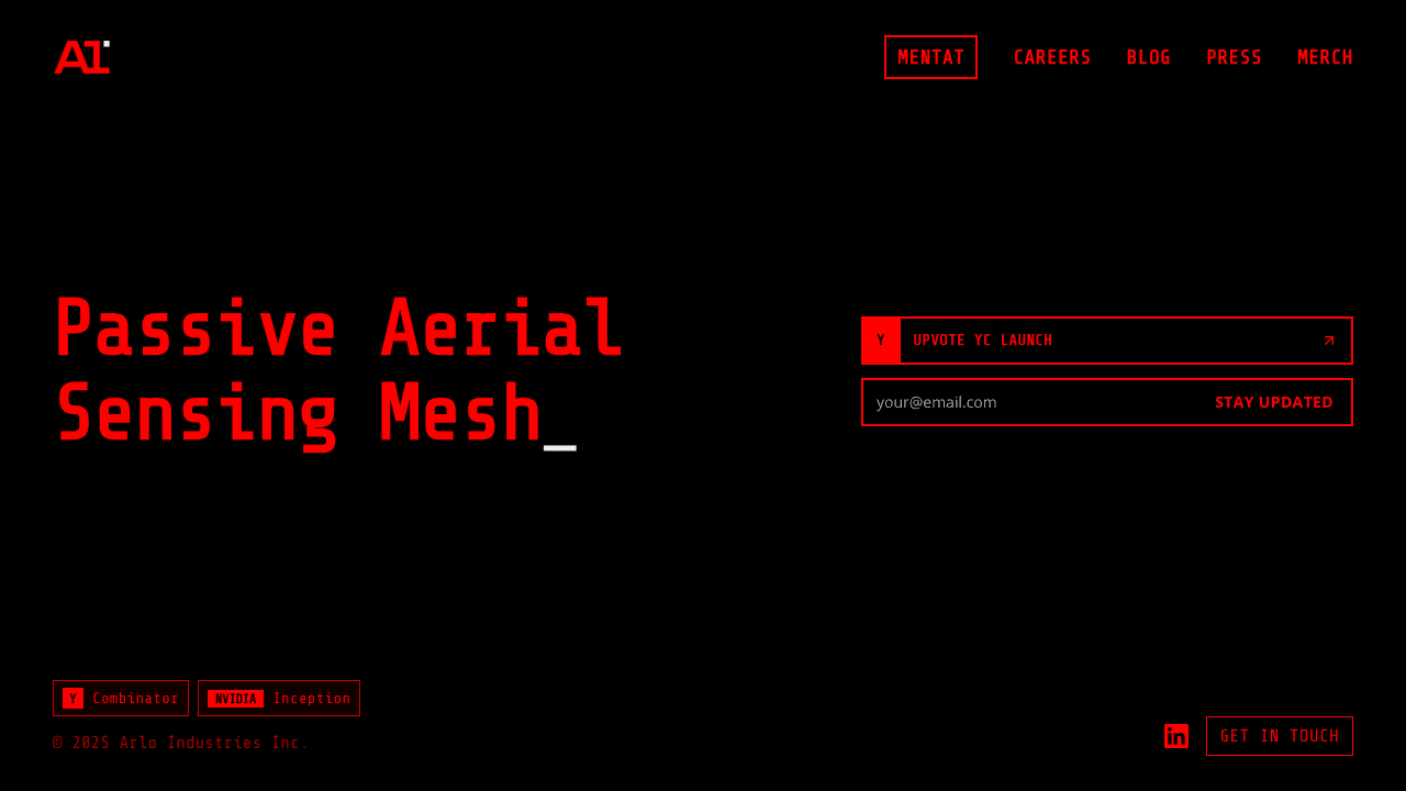 Arlo Industries website screenshot