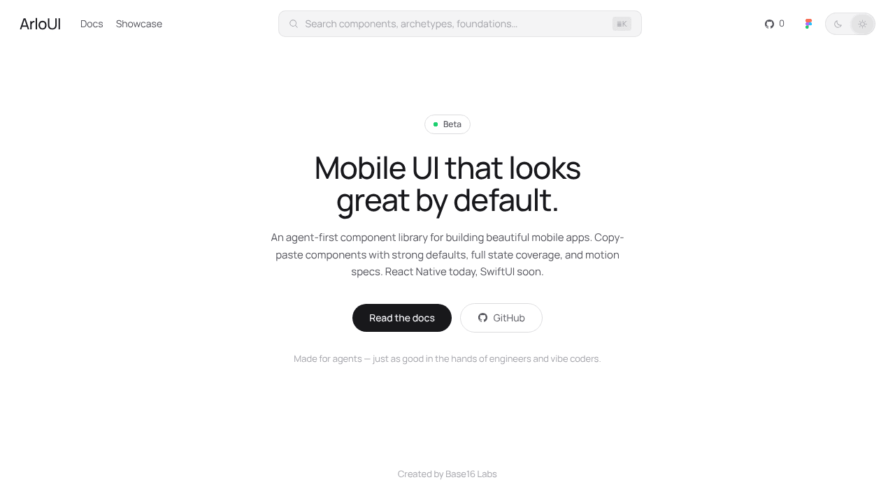 ArloUI website screenshot