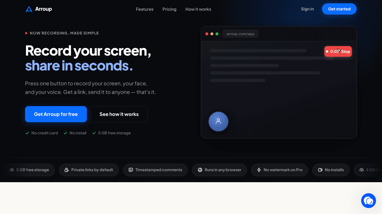 Arroup website screenshot