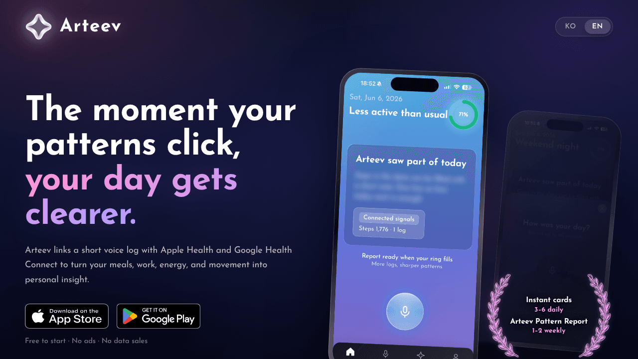 Arteev US website screenshot