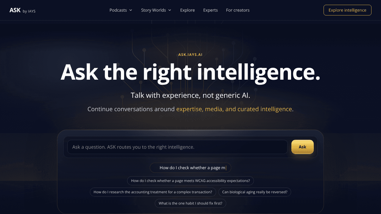 ASK by IAYS website screenshot
