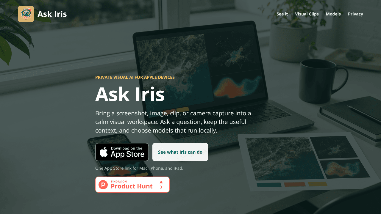 Ask Iris website screenshot