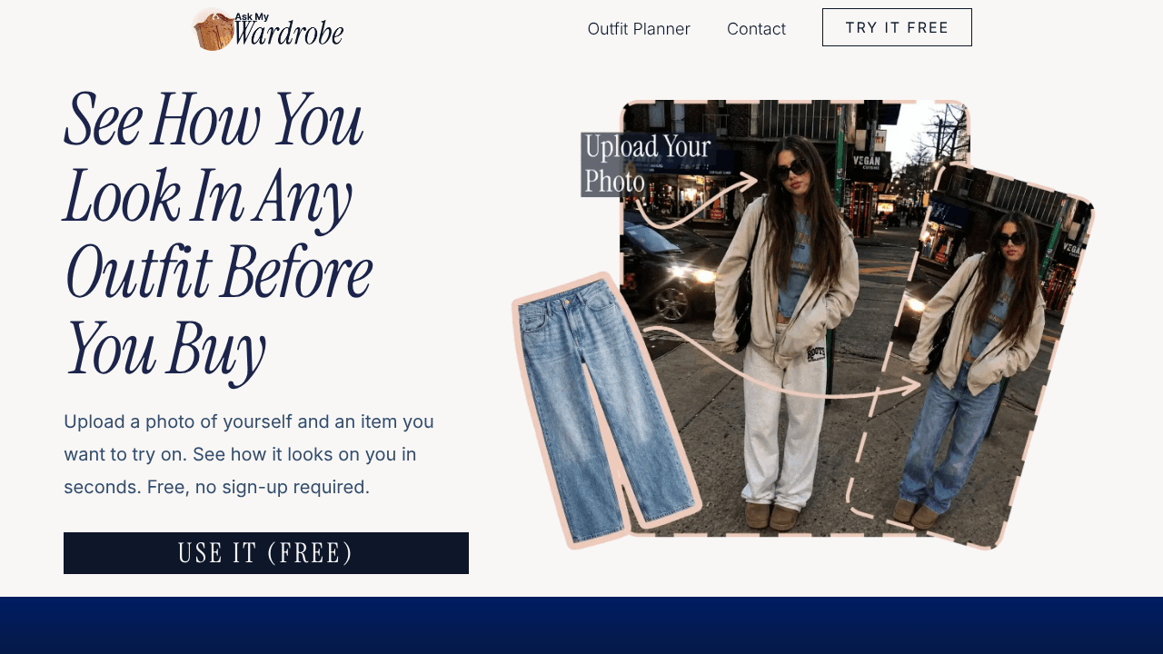Ask My Wardrobe website screenshot