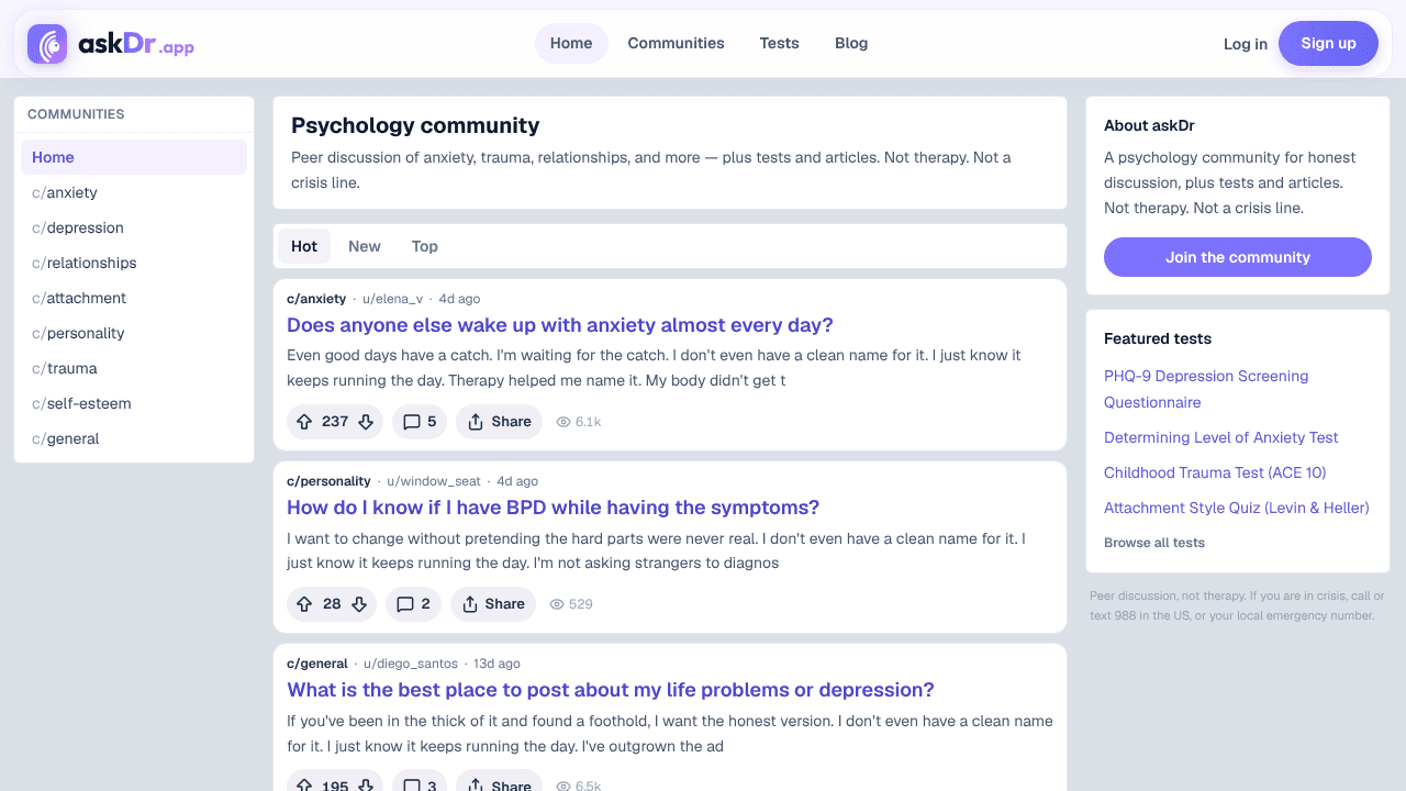 Ask.Dr website screenshot