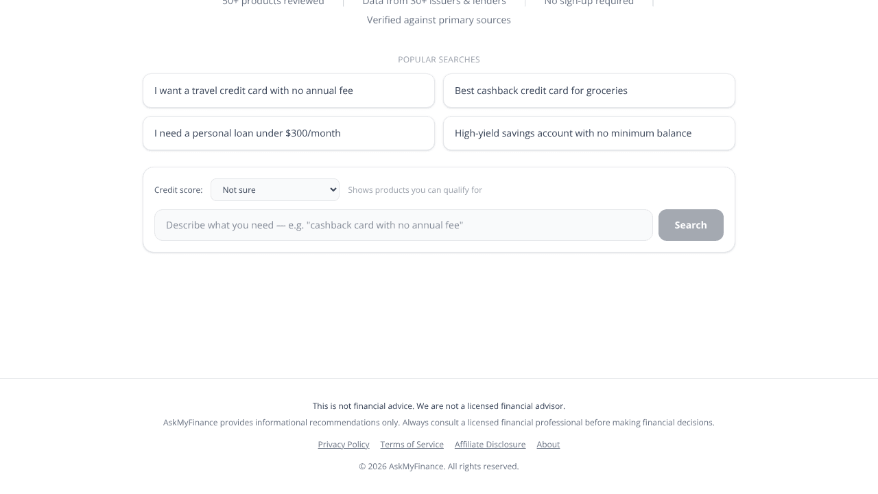 AskMyFinance website screenshot