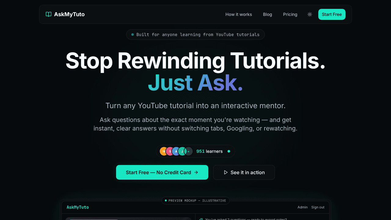 AskMyTuto website screenshot