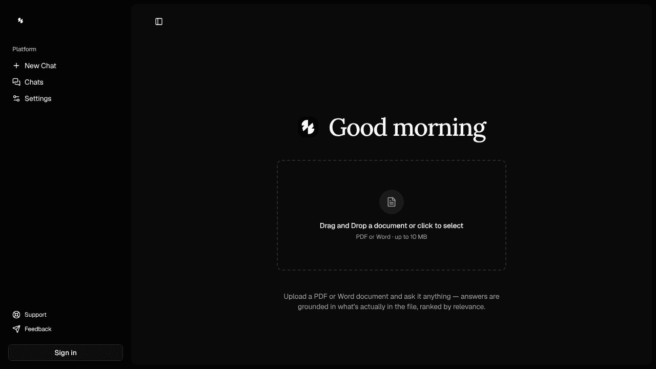 AskYourDocs website screenshot