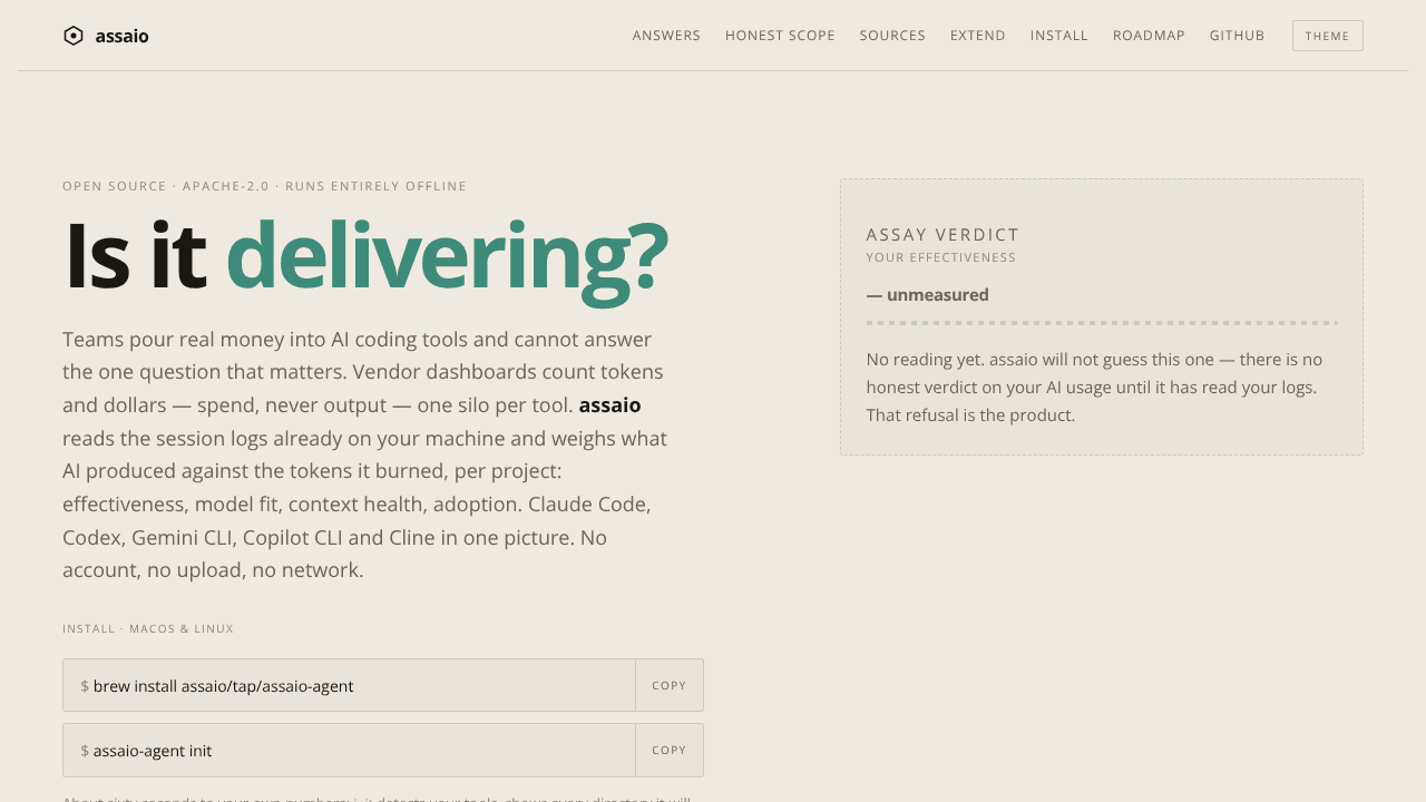 assaio website screenshot