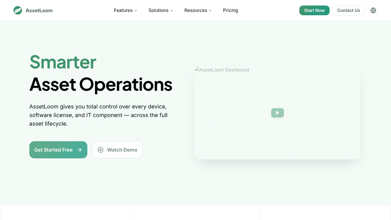 AssetLoom website screenshot