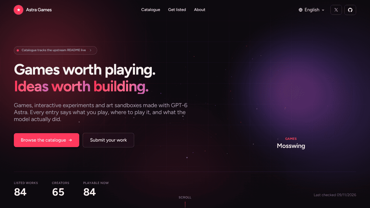 Astra Games website screenshot