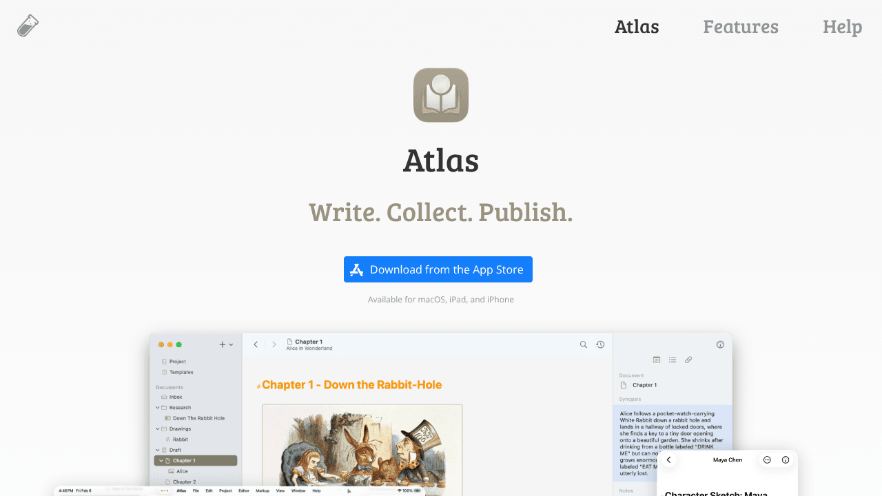 Atlas website screenshot