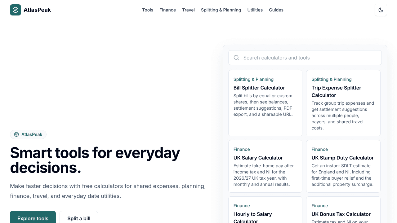 AtlasPeak website screenshot