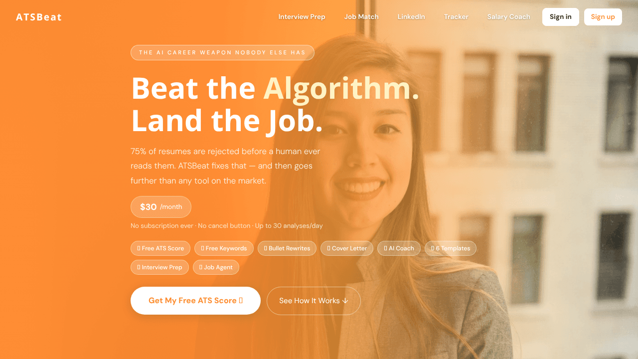 ATSBeat website screenshot
