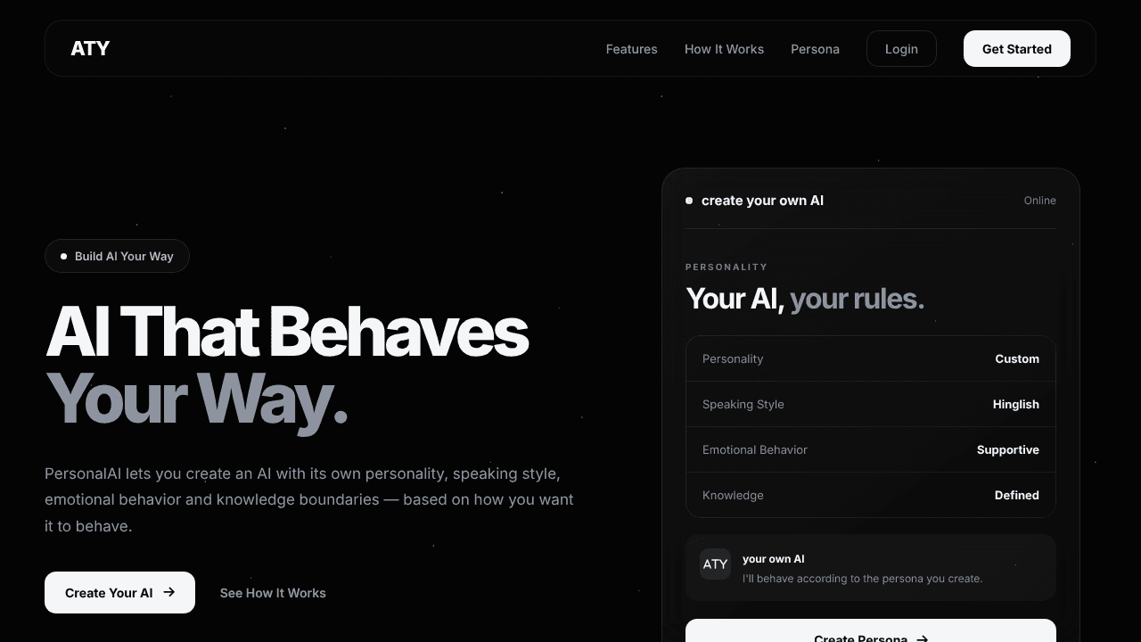 ATY. website screenshot
