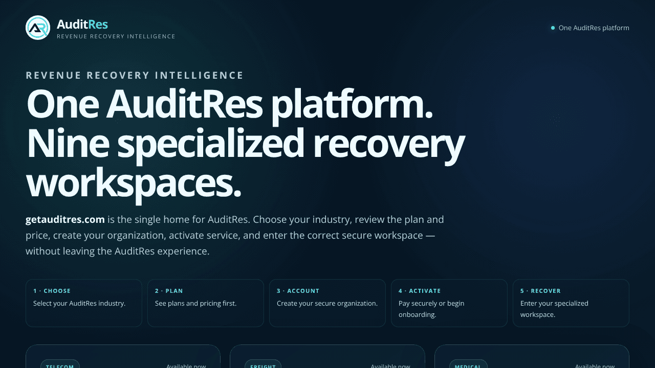 AuditRes website screenshot