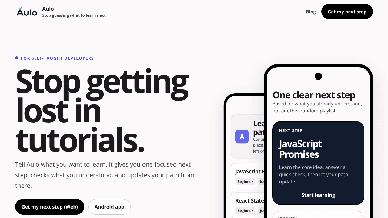 Aulo website screenshot