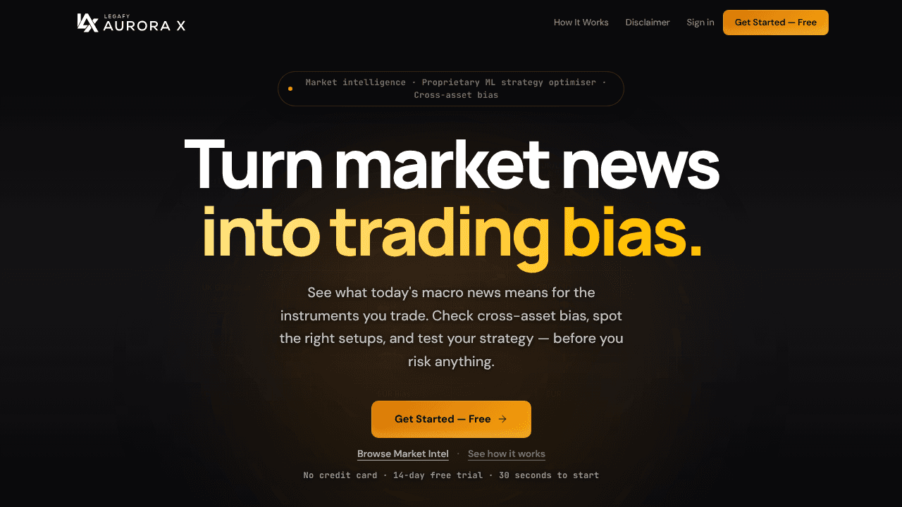 AuroraX website screenshot