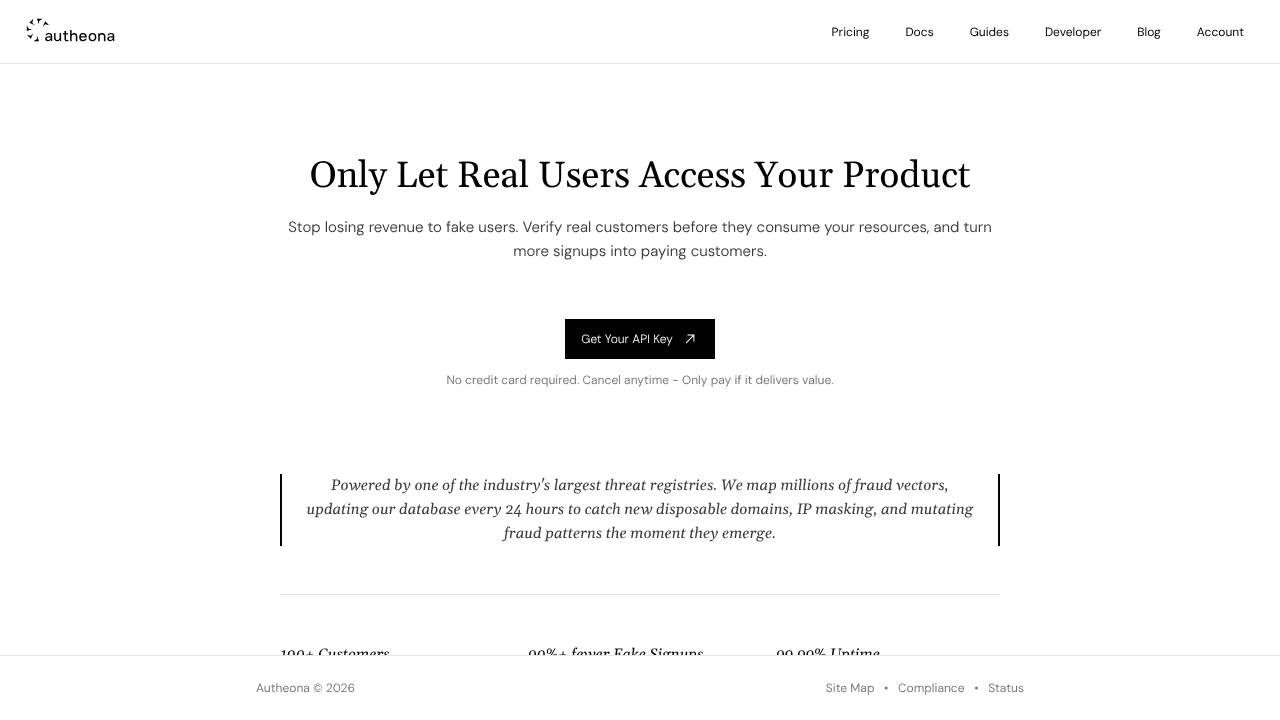 Autheona (v2) website screenshot