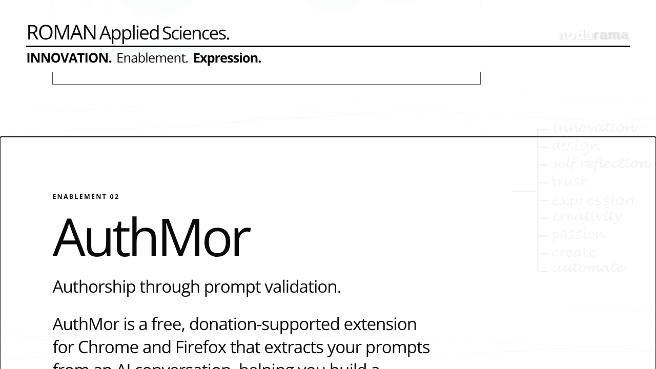 Authmor website screenshot
