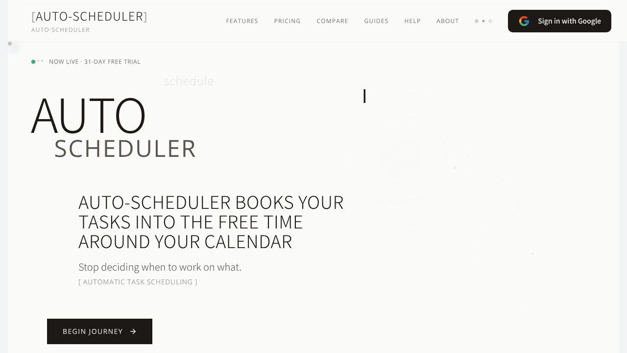 Auto-Scheduler website screenshot