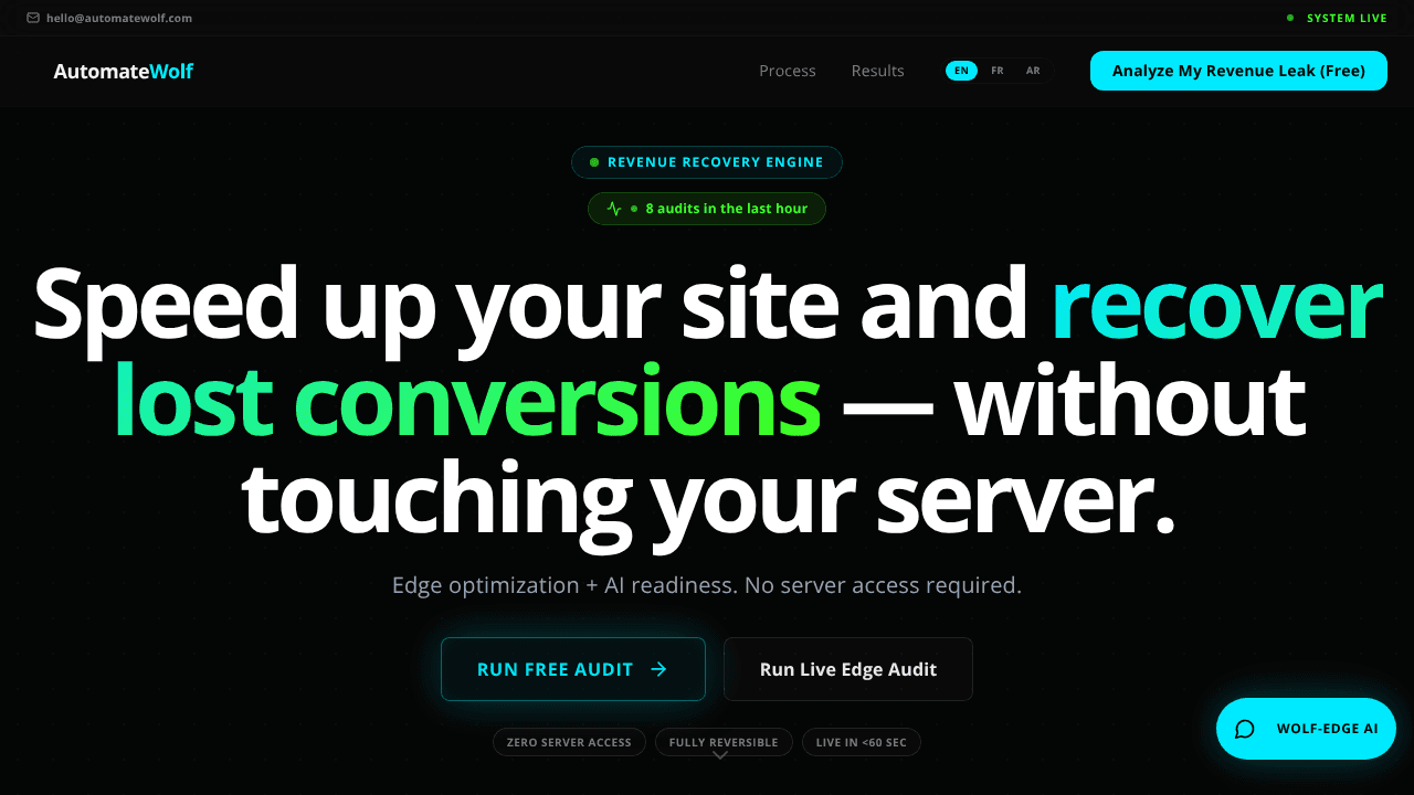 AutomateWolf website screenshot
