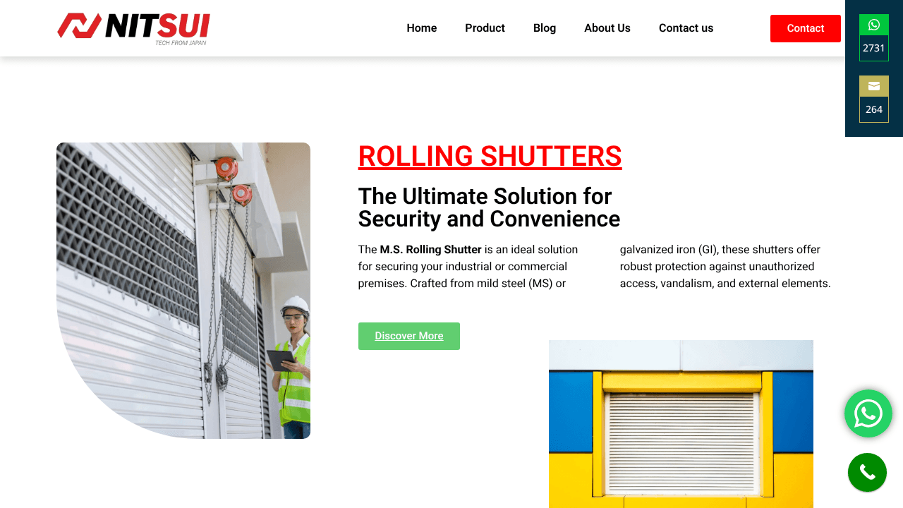 Automatic Rolling Shutter in Delhi website screenshot