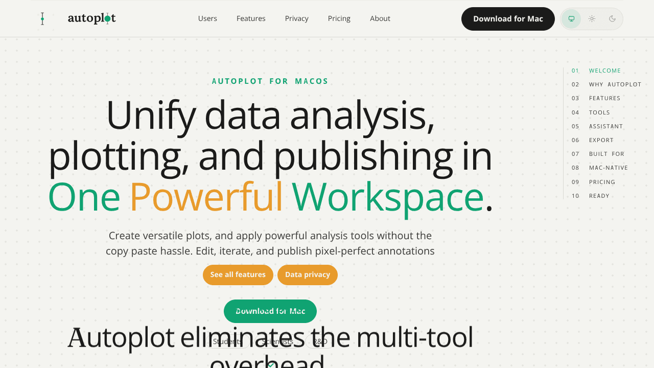 Autoplot website screenshot