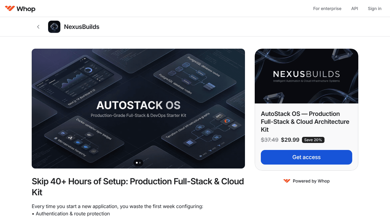 AutoStack OS website screenshot