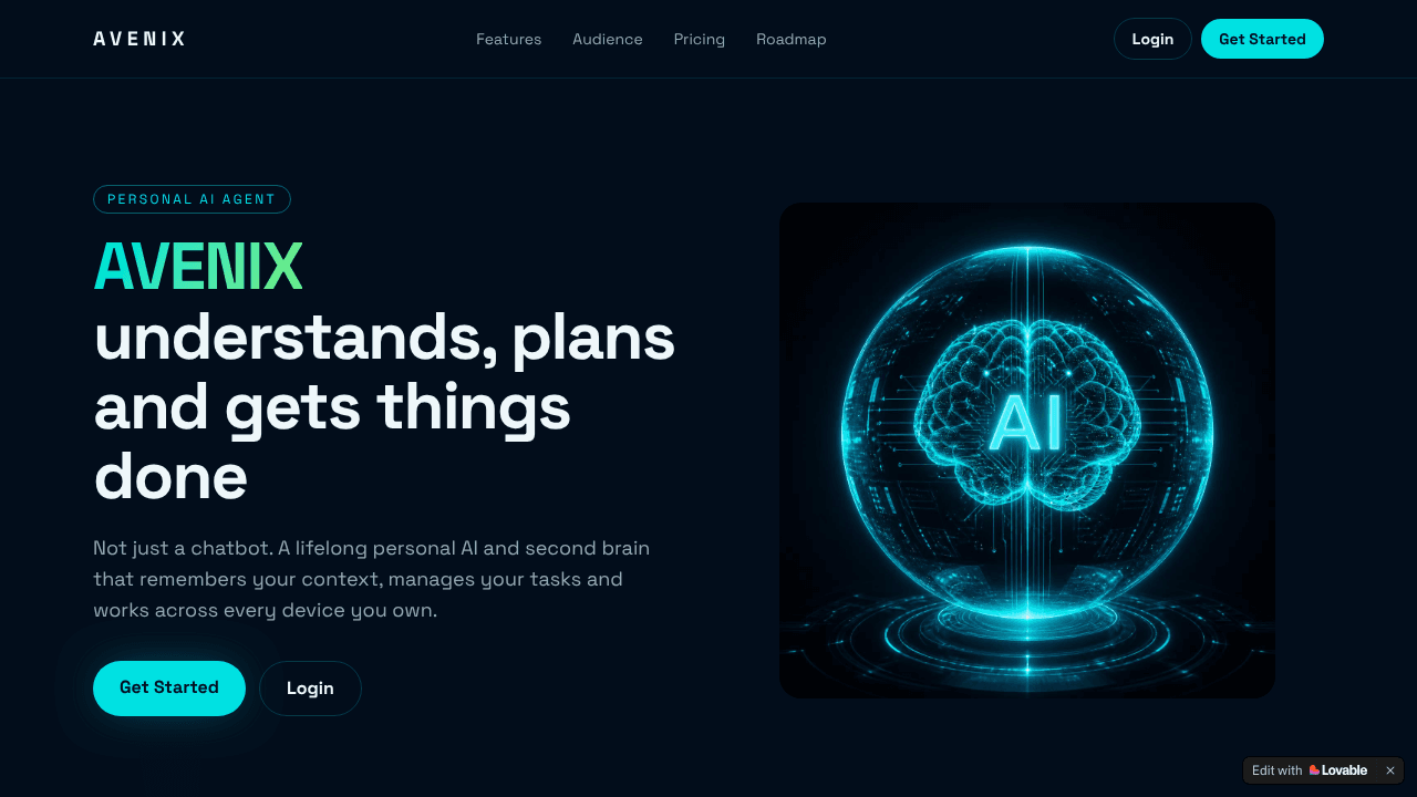 AVENIX website screenshot