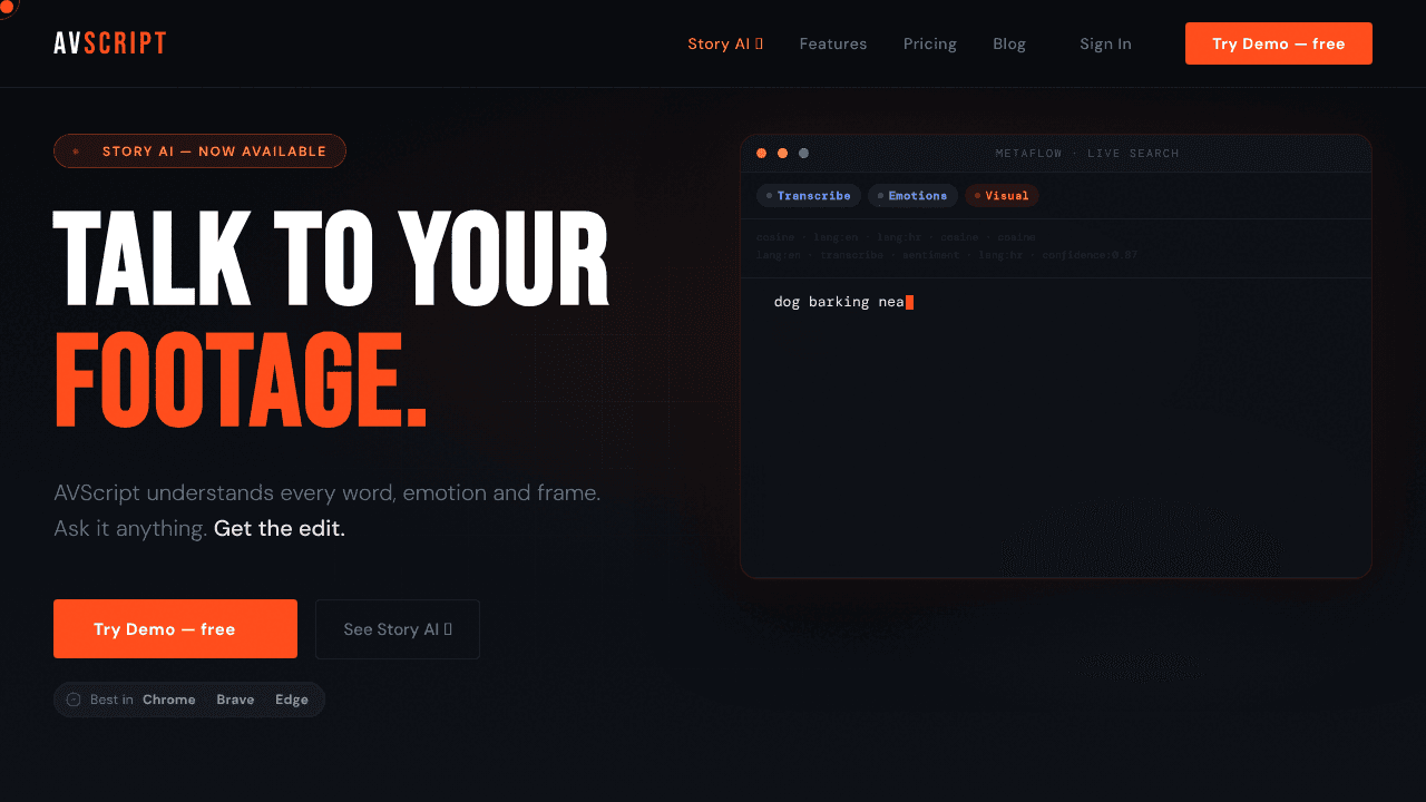 AVScript website screenshot