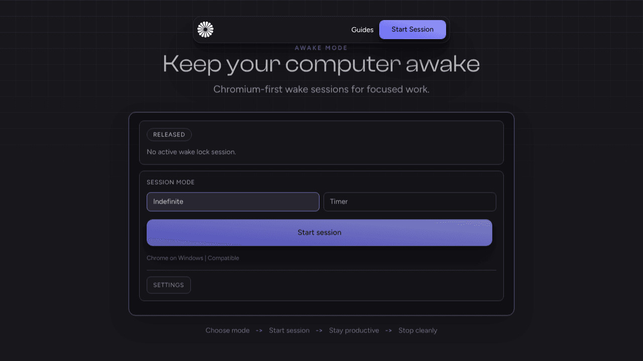 AwakeMode website screenshot