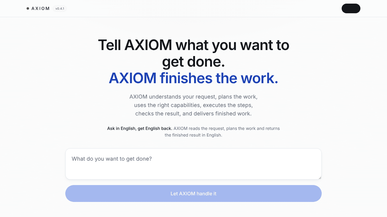 AXIOM website screenshot